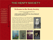 Tablet Screenshot of hentysociety.org